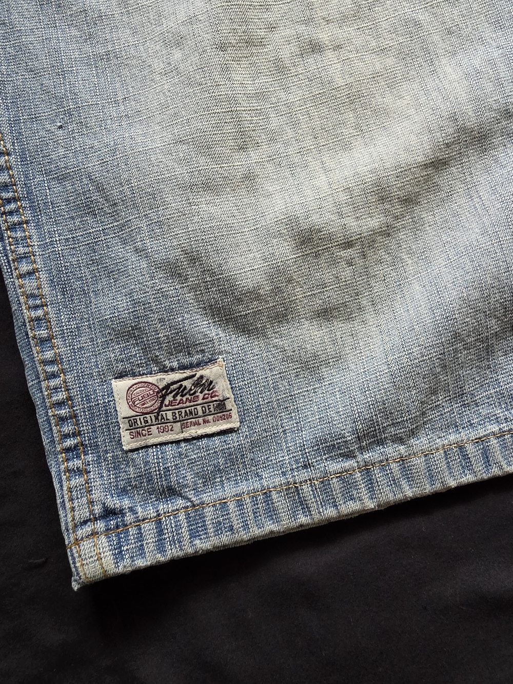 FUBU Mens Y2K Vintage Light Wash Denim Carpenter Shorts Baggy Bermuda Long Jorts - Picture 8 of 9